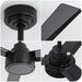52" Ceiling Fan With Remote Control, 6 Speed Reversible DC Motor, 3 Blades Daily Nest