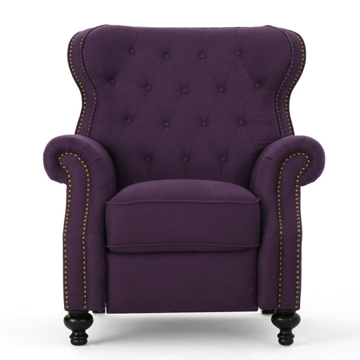 Modern Manual Push Back Recliner Chair Noble House
