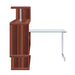Buck II - Clear Glass, Chrome High Gloss Writing Desk With Shelf Urban Nest