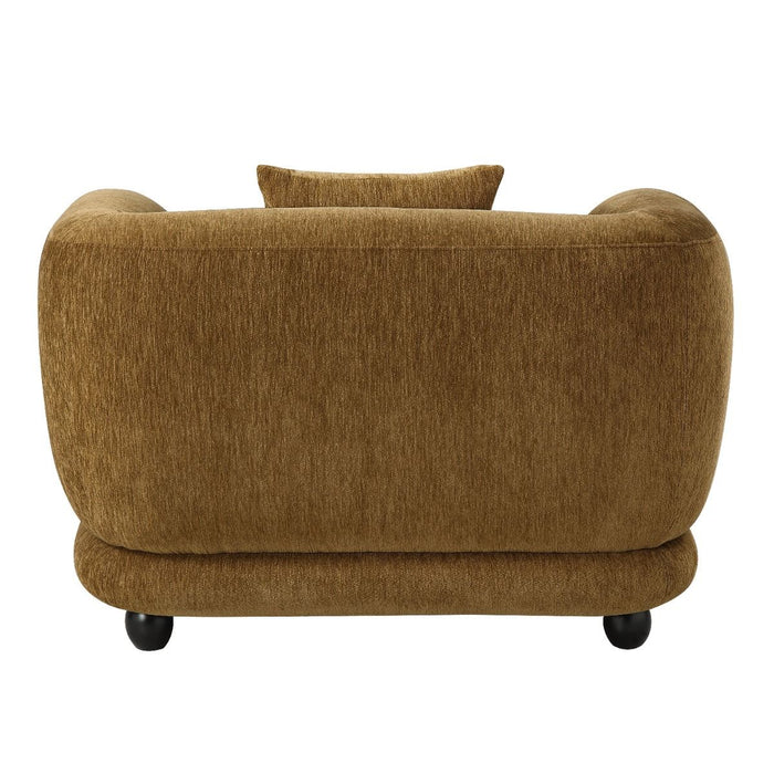 Lennox - Chair With Pillow - Brown Chenille ACME