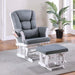 Upholstered Glider Chair With Ottoman Home Essentials