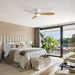 52" Smart Ceiling Fan With Light, 3 Blades DC Motor, Reversible Function - Matte White Daily Nest