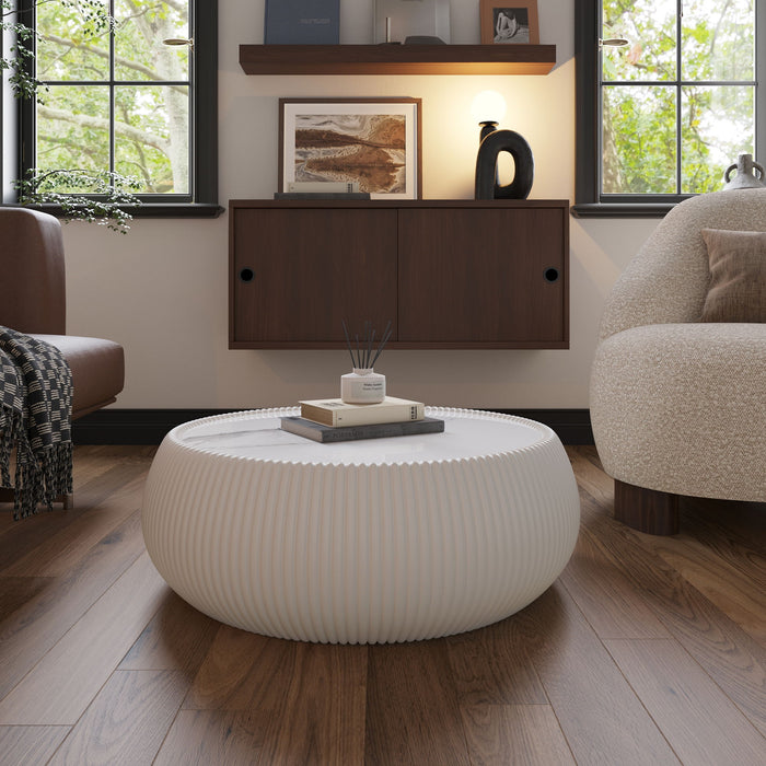 Drum Shaped Coffee Table Home Essentials