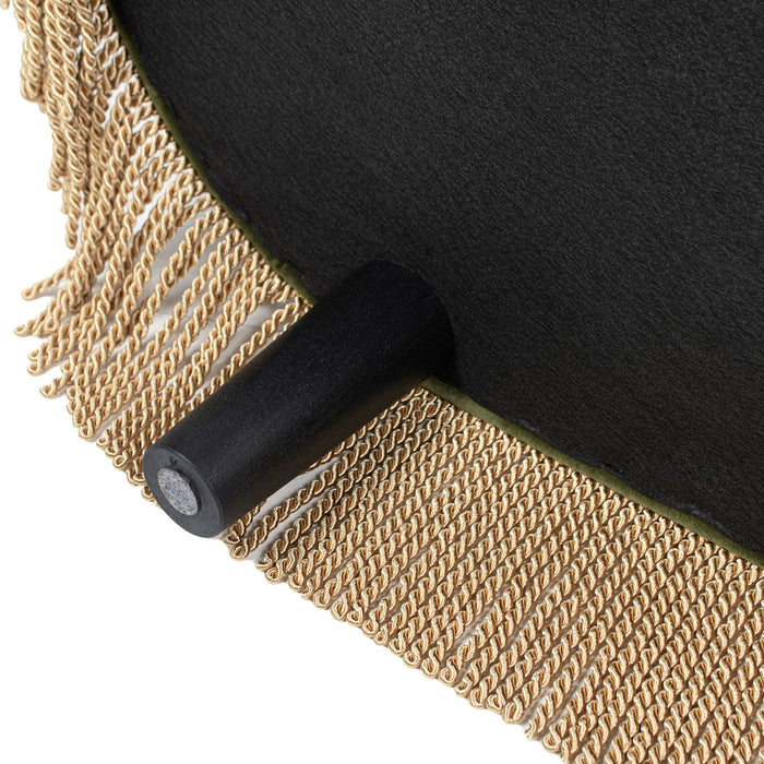 Melinda - Oval Tufted Bullion Fringe Storage Bench