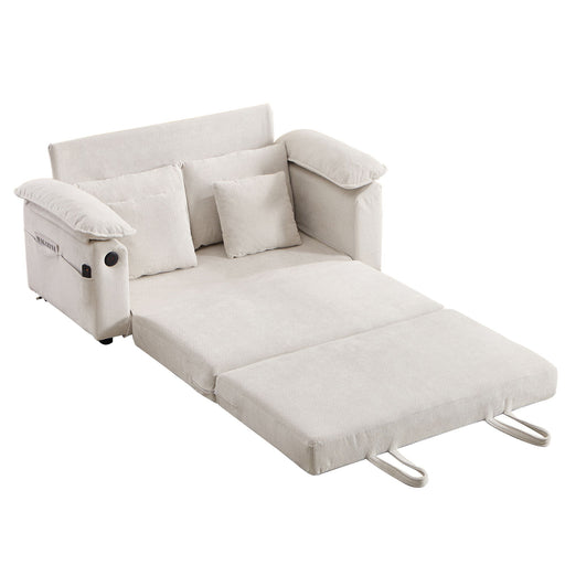 Upholstered Futon Convertible Floor Sofa Bed Home Essentials