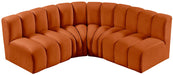 Arc - Velvet 4 Piece Corner Modular Sofa Meridian Furniture