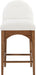 Waldorf - Boucle Stool With Brown Legs Meridian Furniture
