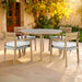 Arden - Round Patio Dining Table With 4 Patio Chairs - Natural New Classic