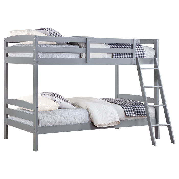 Kerr - Twin Over Twin Bunk Bed - Gray