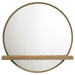 Benson - Round Vanity Wall Mirror With Shelf - Sand Furniture Max