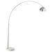 Krester - Dome Shade Arc Floor Lamp - Chrome Furniture Max
