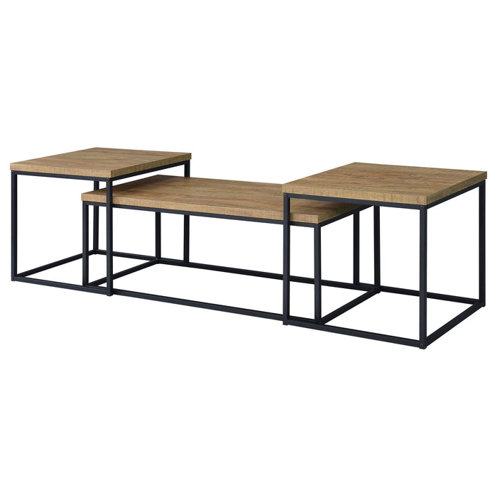 Rosey - 3 Piece Coffee Table Set - Mango Color Furniture Max
