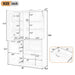 Tall Freestanding Kitchen Pantry Cabinet With Arched Glass Door Hearth and Haven