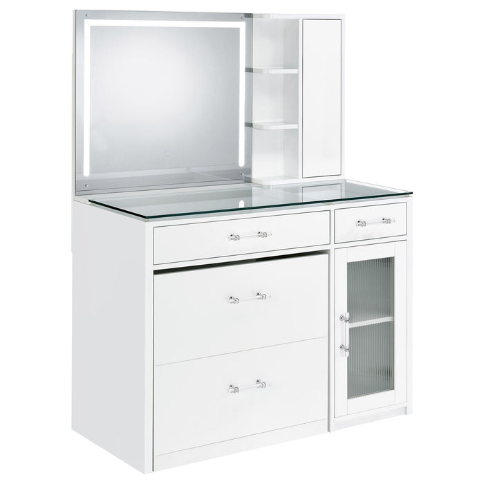 Kerr - 2 Drawer Makeup Vanity Table With Mirror And Stool Furniture Max
