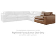 Emilia - Raf Corner Chair - Caramel Signature Design by Ashley®