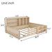 Platform Bed Frame With Guardrail, Storage Shelves & Bookshelf Home Essentials