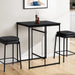 Counter Height Dining Table, Rectangular - Black 8th Street