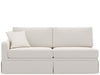 Filmore - Skirted Loveseat LAF, Special Order - White Universal Furniture