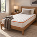 6" Medium Feel Comfort Foam Mattress With Textured Quilted Cover - White - Twin Daily Nest