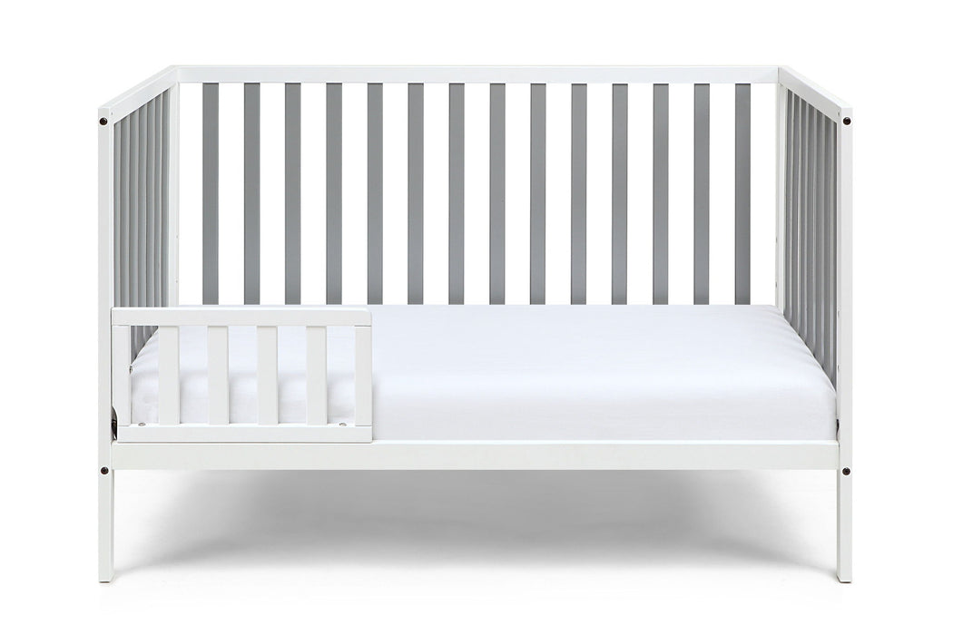 Standard Three In One Convertible Crib - Gray / White