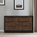 Houston - 6 Drawer Dresser - Walnut Matrix Furniture Group