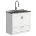 Reed - Deluxe Laundry Cabinet With Pull-Out Faucet And Stainless Steel Sink Simpli-Home