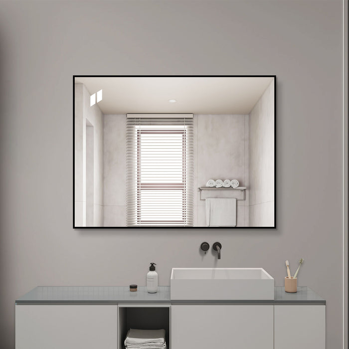 Framed Wall Mirror For Bathroom - Black Daily Nest