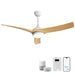 52" Ceiling Fan & 18W LED Light And Remote Control, DC Motor For Bedroom - White Daily Nest