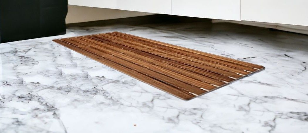 32" Premium Shower Bath Mat - Teak