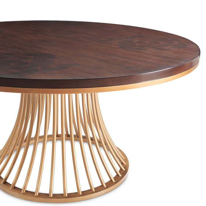 Camellia Field - Round Dining Table - Warm Pecan