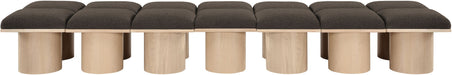 Pavilion - 14 Piece Modular Bench With Natural Base Meridian Furniture