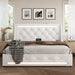 Wingback Upholstered Bed Frame With LED Lights, Charging Station Home Essentials
