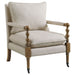 Accent Chair With Turned Legs - Beige Furniture Max