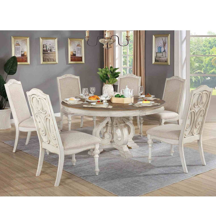 Elegant Dining Set Round Table And Side Chairs Home Essentials