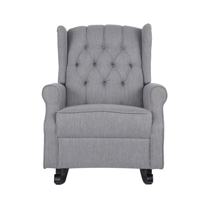 Sheila - Contemporary Fabric Tufted Wingback Rocking Chair