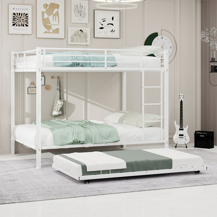Bunk Bed For Kids, Convertible Frame With Ladders & Guardrail Home Essentials