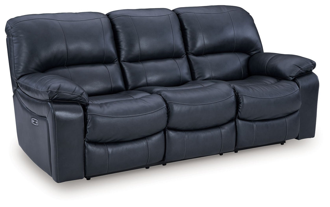 Leesworth - 3 Pc. - Power Reclining Sofa, Power Reclining Loveseat, Power Rocker Recliner - Ocean Signature Design by Ashley®