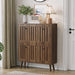 Shoe Cabinet, Storage Unit For Hallways - Walnut Home Essentials