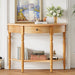 Half Moon Console Table With Drawer & Shelf Hearth and Haven