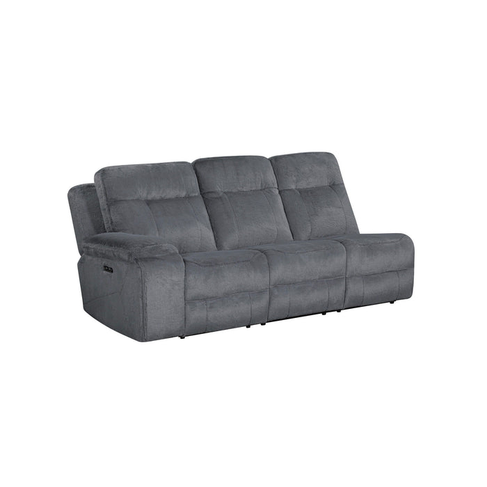 Teddy - LAF Sofa With Power Headrest & Footrest - Gray