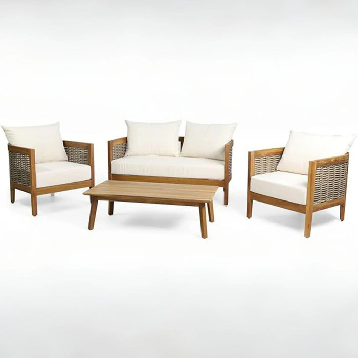 Outdoor Seating Group With Cushions And Coffee Table