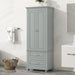 Tall Storage Cabinet With 2 Drawers For Bathroom Hearth and Haven