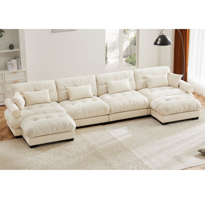 Super Comfort Oversized Modular Sectional Sofa With Movable Ottoman Home Essentials