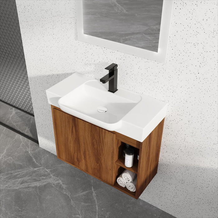 Wall Mounted Bathroom Vanity With Sink & Soft Close Door Home Essentials