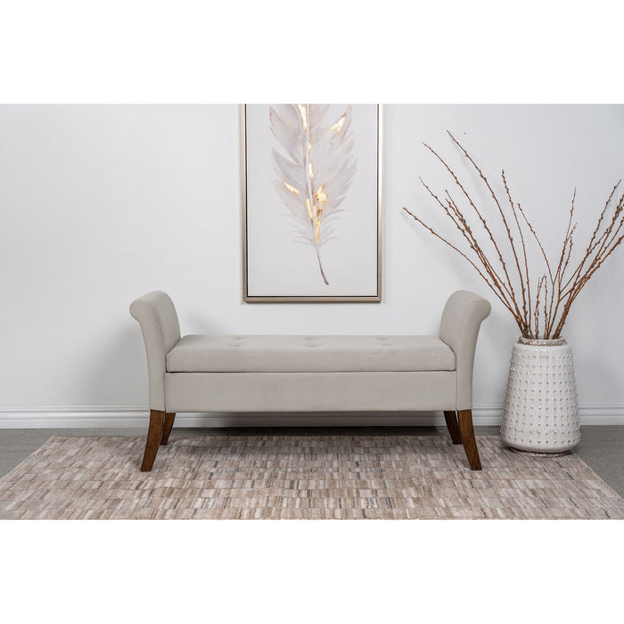 Pasley - Rolled Arm Storage Bench Furniture Max