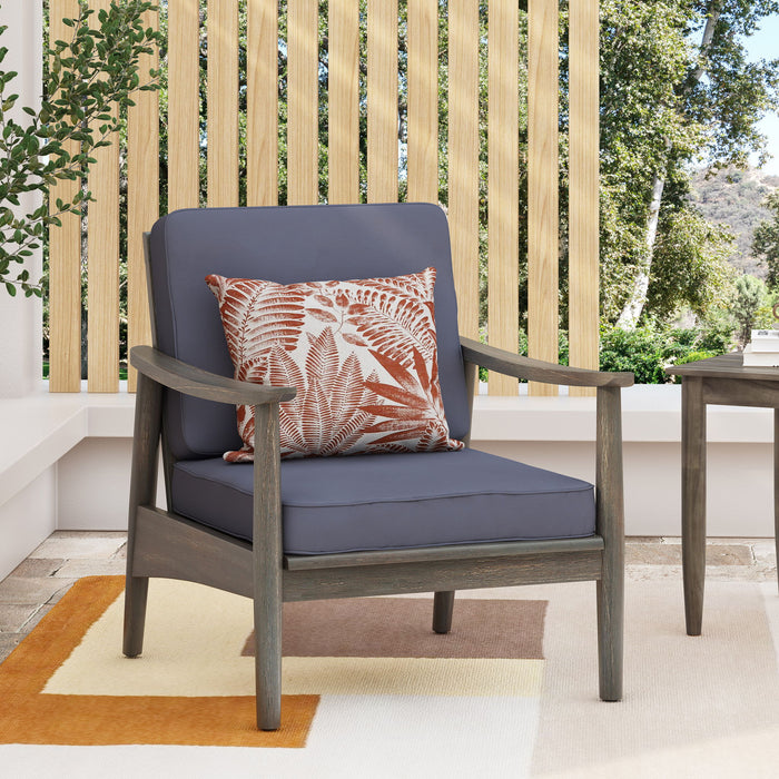 Emmry - Outdoor Acacia Wood Club Chair