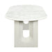 Zayn - Dining Table - White Natrual Marble Top & White ACME