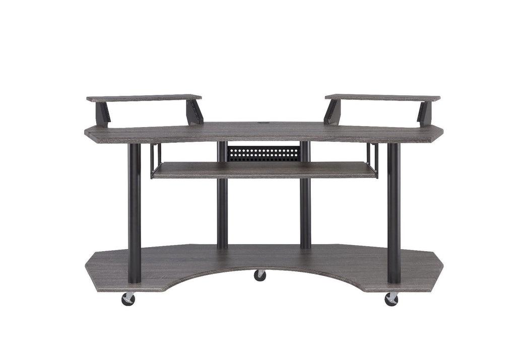 Music Recording Studio Desk - Dark Gray And Black