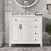 Modern Bathroom Vanity With Sink, 3 Drawers & 2 Doors Hearth and Haven