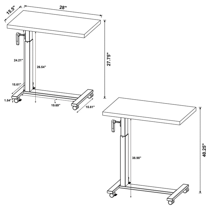 Geary - Height Adjustable Mobile C-Table Furniture Max
